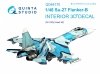 Quinta Studio QD48170 Su-27 3D-Printed coloured Interior on decal paper (for KittyHawk kit) 1/48